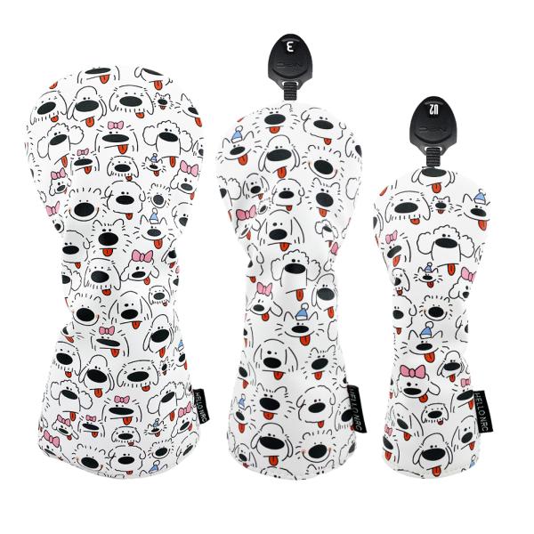 ゴルフヘッドカバー ドライバー DR 用 ウッド FW 用 ユーティリ ティ UT用カバー　1点　ペ...