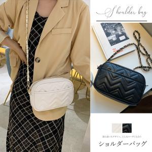 チェーンバッグ レディース キルティング ショルダーバッグ レザー調 大人 斜め掛けバッグ