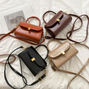 ショルダーバッグ レトロ PUレザー 2way 斜め掛けバッグ ミニハンドバッグ コンパクト 手持ちかばん