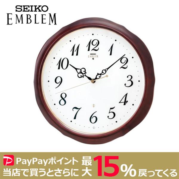 SEIKO EMBLEM 薄型電波クロック ハイグレードクロック クラシック セイコー エムブレム ...