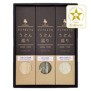 「高島商事」パスタのようなうどん巡りHYOGOギフトセットＤ（組合せ自由３つ 化粧箱入り）｜hyogo-tokusanhin