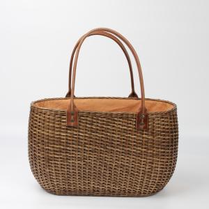 杞柳製品協同組合」杞柳細工かごバッグ ぼかし角型紐組手 杞柳製品協同組合」杞柳細工かごバッグ ぼかし角型紐組手