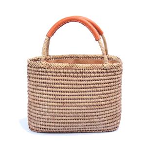 杞柳製品協同組合」杞柳細工かごバッグ 柳染椀型ピクニック : ひょうご