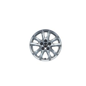 マツダ（MAZDA）アルミホイール(16×6.5J) シルバー バルブ付き 1本  /マツダ純正オプション/CX-3/9965D06560-9963604140(9965-D0-6560)｜hyogoparts