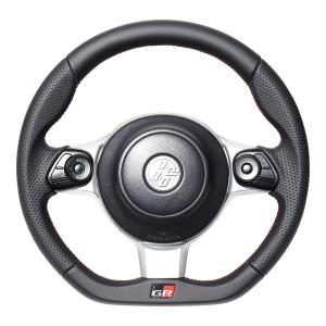 REAL（レアル） ステアリングハンドル オールレザー レッド×ブラック