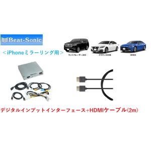 ビートソニック デジタルインプットインターフェース+HDMIケーブル iPhoneミラーリング用 H...