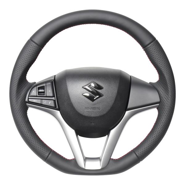 REAL レアル ステアリングハンドル オールレザー レッド×ブラックユーロステッチ SZC-LPB...