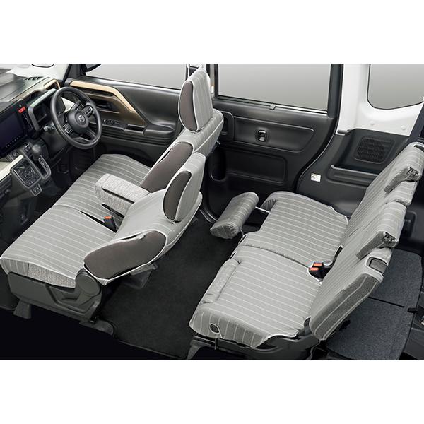 ラクラク脱着シートカバー(ストライプ) 1台分 マツダ純正オプション フレアワゴン Z1R7-V0-...