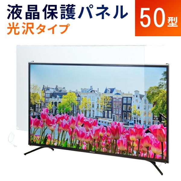 液晶テレビ保護パネル 50型 フラット式 【光沢タイプ】※こちらの商品はテレビではございません