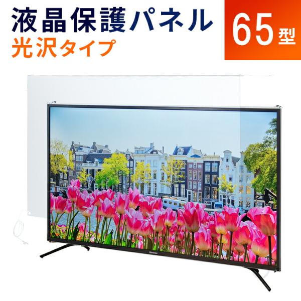 液晶テレビ保護パネル 65型 フラット式 【光沢タイプ】※こちらの商品はテレビではございません