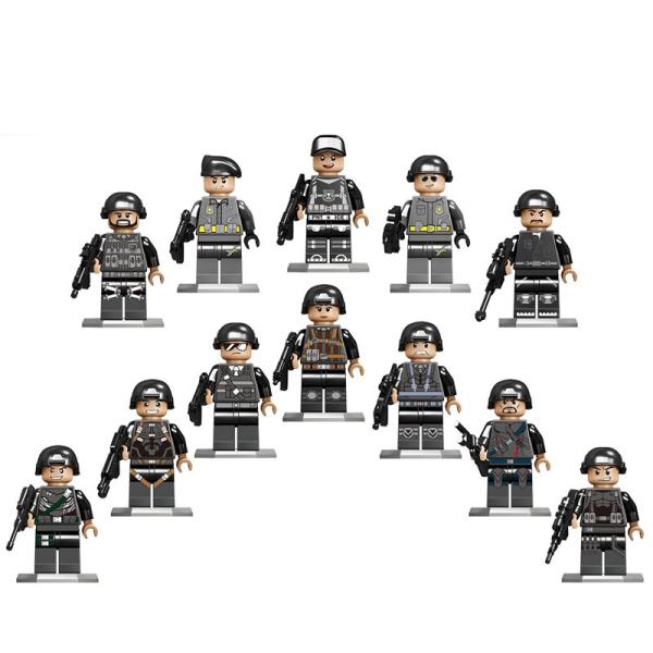 レゴ交換品ブロック LEGO交換品 ディズニー　完全武装 SWAT 軍隊 人形 軍人 部隊　組立ミニ...