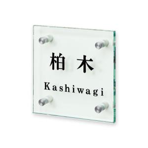 ガラス 品質の良い丸三タカギの表札 コンパクト ステンレス