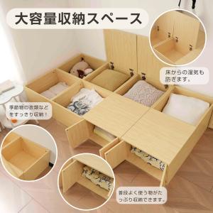 収納ユニット収納ベッド 両開き 上開き 畳ベッ...の詳細画像4