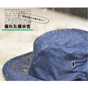 サファリハット 帽子 ハット メッシュ つば広...の詳細画像1