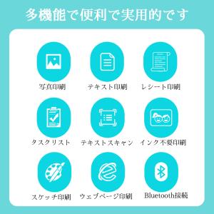 ミニプリンター 白黒写真サーマルプリンター ス...の詳細画像1