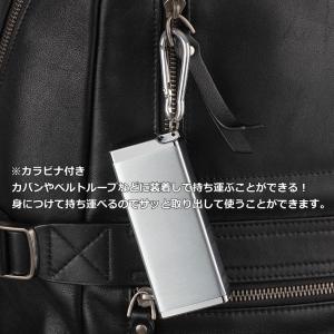 携帯灰皿 カラビナ付き 吸い殻入れ 金属製 フ...の詳細画像4