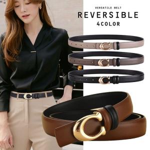 爆買 レディースベルト リバーシブル ビジネス NEK ★REV 7987408 ロゴ フォーマル シンプル カジュアル スーツ レザー 本革
