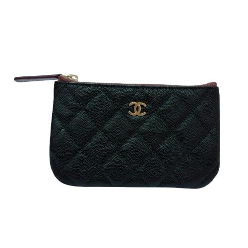 シャネル 【新品】ポーチ カード入れ ミニ財布 コインケース ブラック 入手困難 送料無料！