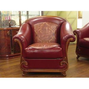 【送料無料】 イタリア製 本革 応接ソファ3点...の詳細画像2