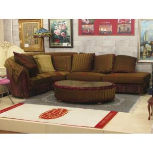 【送料無料】イタリア製　応接４点セット　BM　Style　クッション７個　肘掛カバー付