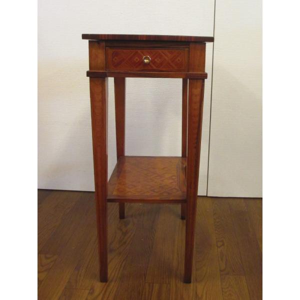 【送料無料】イタリア製　電話台 象嵌入りサイドテーブル アウトレット