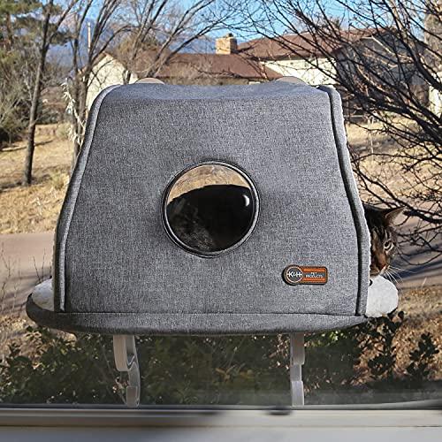 K&amp;H 猫用おもちゃ Universal Mount Kitty Sill with Hood Gr...