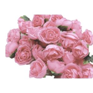 (Mikishin) バラ 造花 50個 3cm ブーケ ローズ 薔薇 結婚式 装飾 (ピンク)｜hyper-market