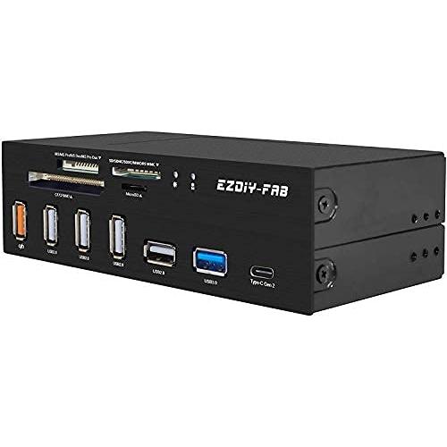 EZDIY-FAB 5.25&quot;インチベイPCフロントパネル内蔵型カードリーダー、USB 3.1 Ge...