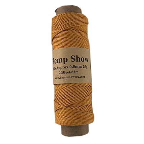 Hemp twine 麻紐 62m巻 2020シリーズ (0.5ｍｍ ゴールド)