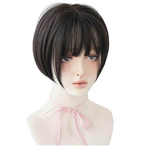 フルウィッグ ショート 前髪 ３D グラデーション ヘアアレンジ 襟足 ボリューム カール ストレー...