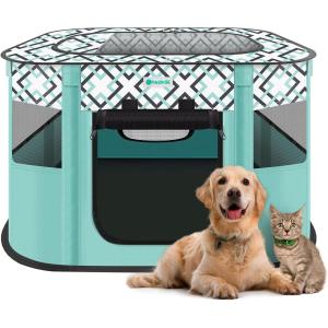 ペットサークル 犬 ケージ 収納バッグ付き 組立簡単 アウトドア お出かけ用品 猫の分娩室 猫 犬 兼用 M型の商品画像