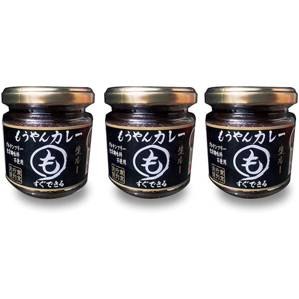もうやんカレー　 生ルー3点セット　グルテンフリー　化学調味料無添加　180ｇ　　1個約3.4人前