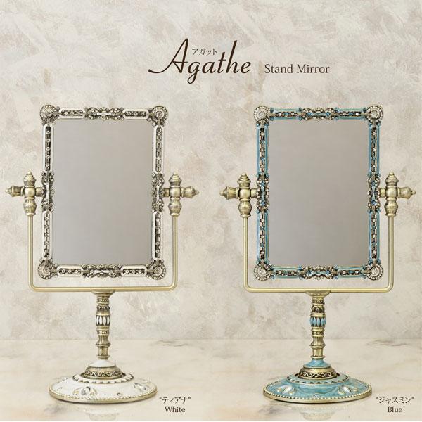 ミラー Agathe アガット スタンドミラー ティアナ ジャスミン レクト 卓上ミラー デスクミラ...