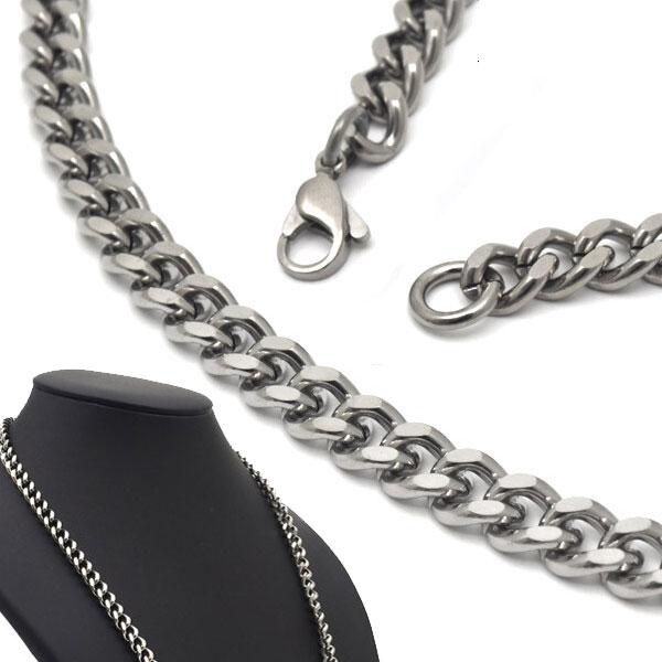 喜平 ネックレス チタン ネックレス チェーン 60cm 幅 8.4mm 金属アレルギー対応 メンズ...