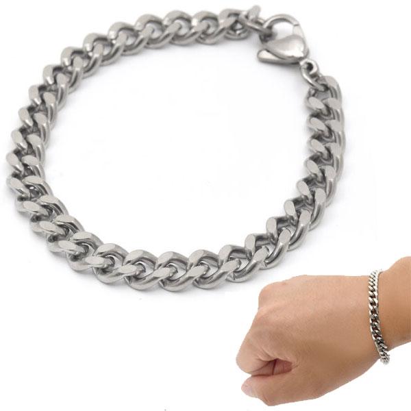 チタン ブレスレット 7.3mm 日本製 喜平 男性 メンズ ギフト 留め具 キヘイブレスレット チ...