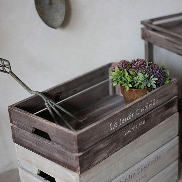 プランター 収納ボックス アルブティク スタッキングボックス 収納 ボックス 木製 アンティーク風 ...