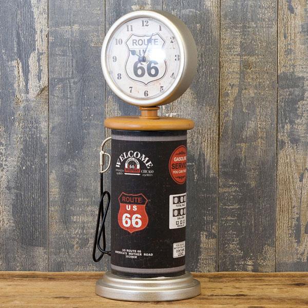 置時計 テーブルクロック ガスポンプ アメリカン雑貨 置時計 おしゃれ アイアン レトロ アンティー...