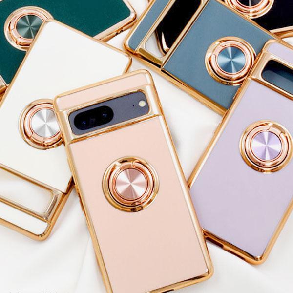 Google Pixel 7 耐衝撃 TPU スマホリング付き Google Pixel7 クリアケ...