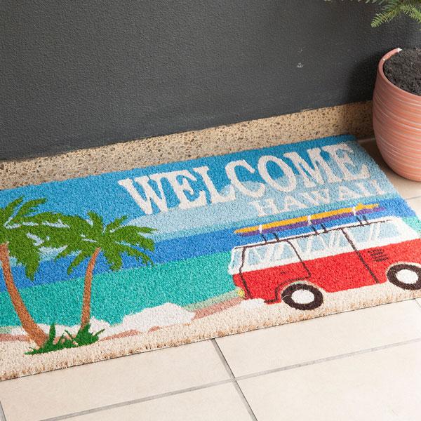 玄関マット WELCOME SANTA MONICA アメリカン雑貨 コイヤーマット 屋外 室内 屋...