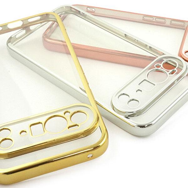 Google Pixel 10 Pro XL メタリック バンパー ソフト クリアケース Googl...