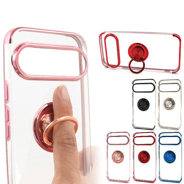 Google Pixel 10/10 Pro メタリック バンパー ソフト クリアケース docom...