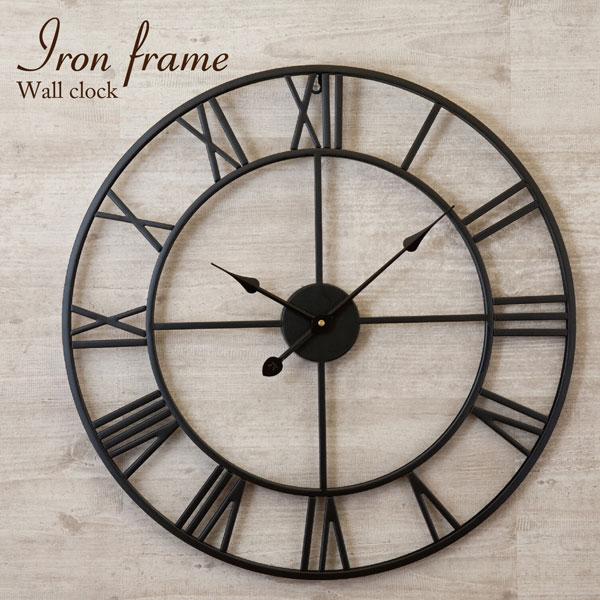 掛け時計 デコラティブ ウォールクロック Iron Frame 時計 デザインウォールクロック おし...