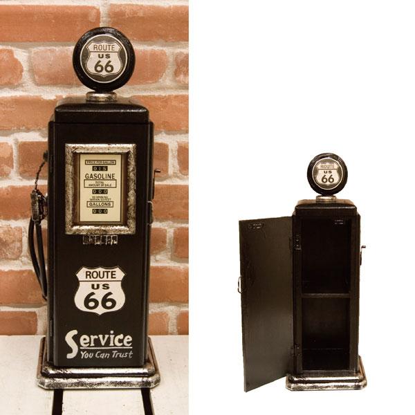 キャビネット ガスポンプ ROUTE66 マルチフリーキャビネット 2段 北欧 シェルフ 収納 収納...