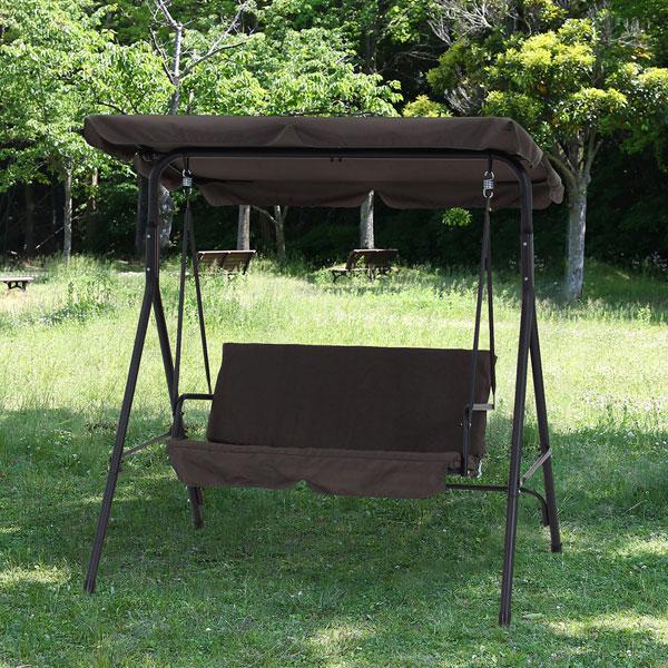 ブランコ 2P ポルド クッション付き グレー ガーデン DIY アウトドア エクステリア おしゃれ...