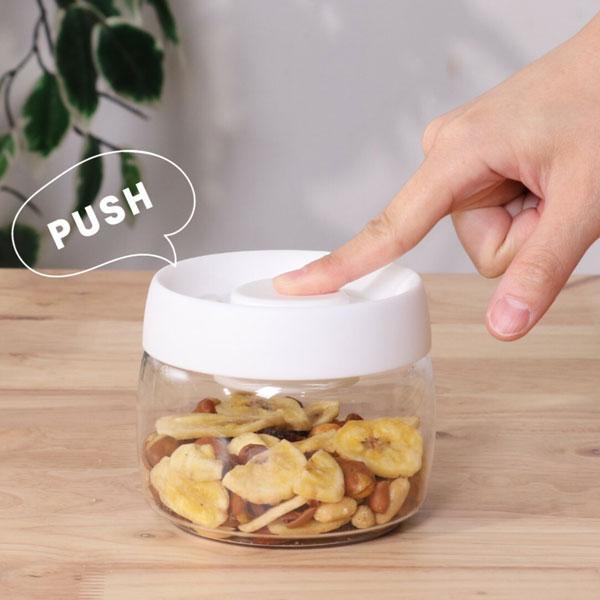 空気が抜けるキャニスター 400ml 40697 保存容器 キャニスター 真空 脱気 酸化防止 広口...