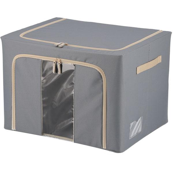 収納ケース 収納ボックス 大容量 蓋つき 畳める 収納 グレー 積み重ね 収納ボックス   蓋付 フ...