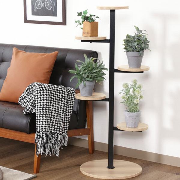 ディスプレイラック 棚 シェルフ キャビネット おしゃれ 北欧 プランタースタンド スリム 収納 オ...