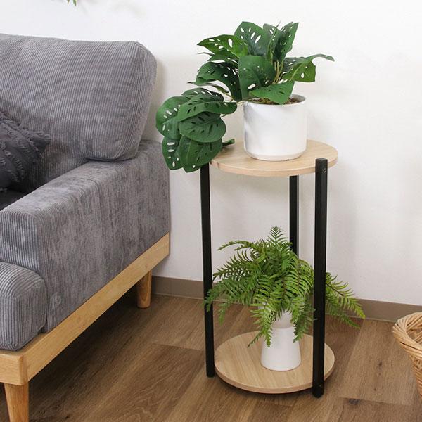 ディスプレイラック 棚 シェルフ キャビネット おしゃれ 北欧 プランタースタンド スリム 2段 収...