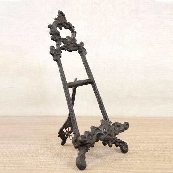 イーゼル 卓上 イーゼルスタンド 絵皿立て クラシック キャストアイアン アンティーク調 シャビーシ...