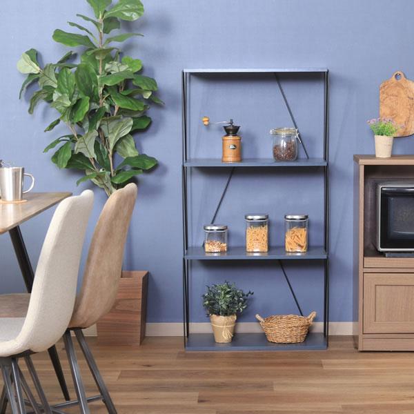 ワイヤーラック 4段 ディスプレイラック 簡単組立て オープンラック ラック ディスプレイ オープン...